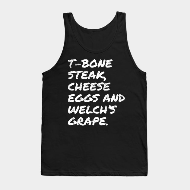 Guest Check - T-Bone Steak, Cheese Eggs, Welch's Grape Tank Top by KatiNysden